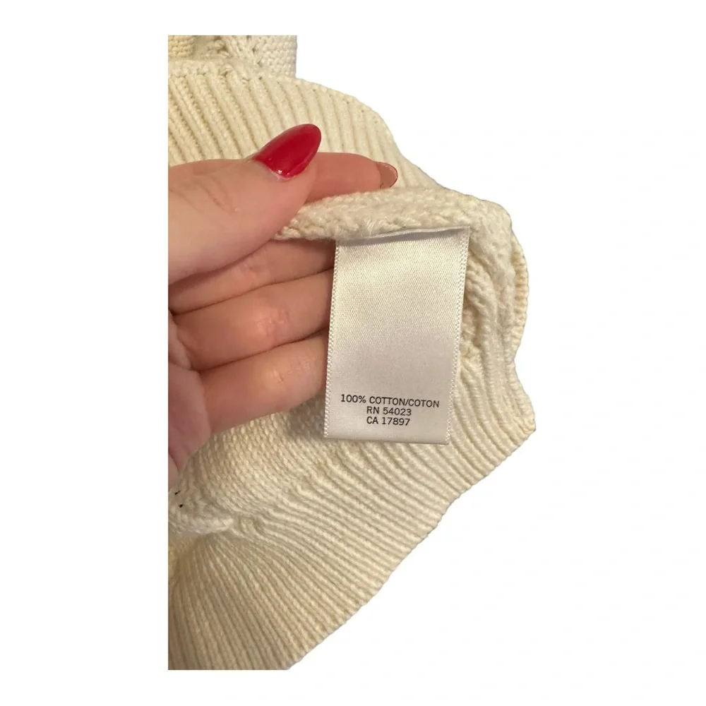 Banana Republic Beige Mock Neck Short Sleeve Sweater Size XSmall - Picture 3 of 4